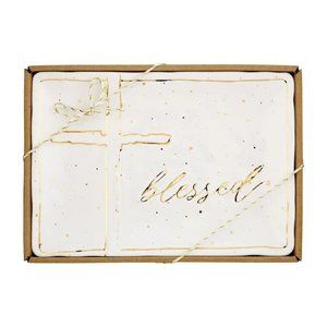 Mud Pie Cross Gold Sentiment Tray / NWT